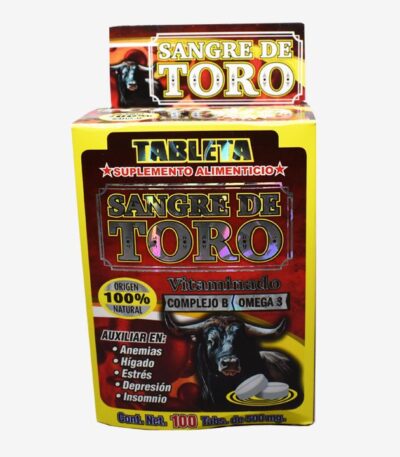 Tabletas Sangre de Toro Vitaminado Cont Net 100 Tabs de 500mg